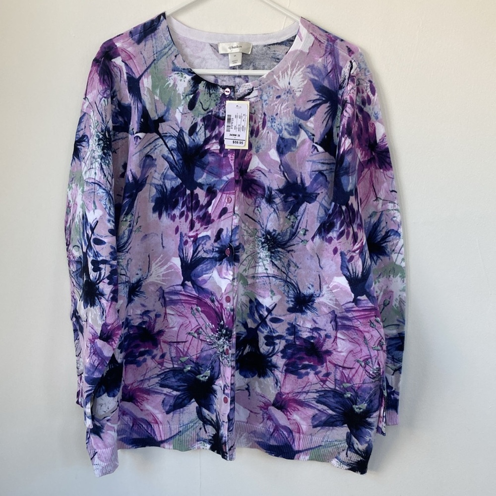 New CJ Banks button up sweater 100% cotton - Picture 1 of 10